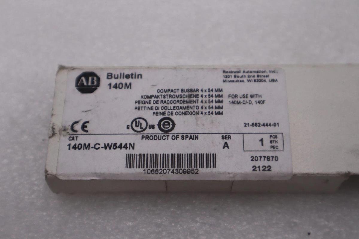 Used LOT OF 2 NEW AB ALLEN BRADLEY 140M-C-W544N COMPACT BUSBAR STK H1497A