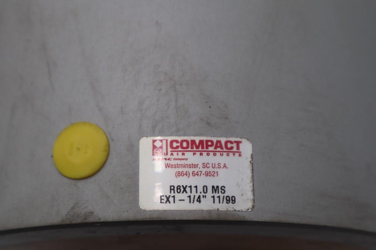 Used COMPACT AIR PRODUCTS R6X11.0 AIR CYLINDER EX1-1/4" STOCK #4648
