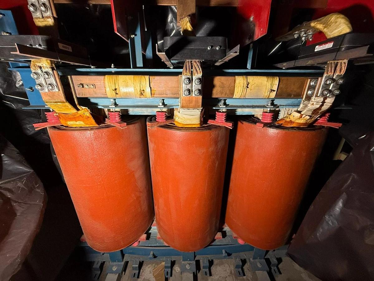 Used Virginia 1500 kVA 13800 Delta to 600Y 3PH Dry Type Transformer Copper Windings