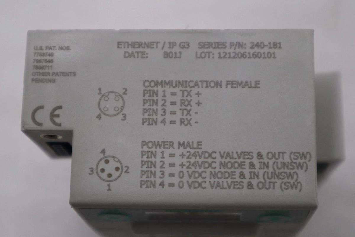 NEW OPEN BOX NUMATICS 240-181 G3 ETHERNET/IP COMMUNICATION MODULE STK H1116A