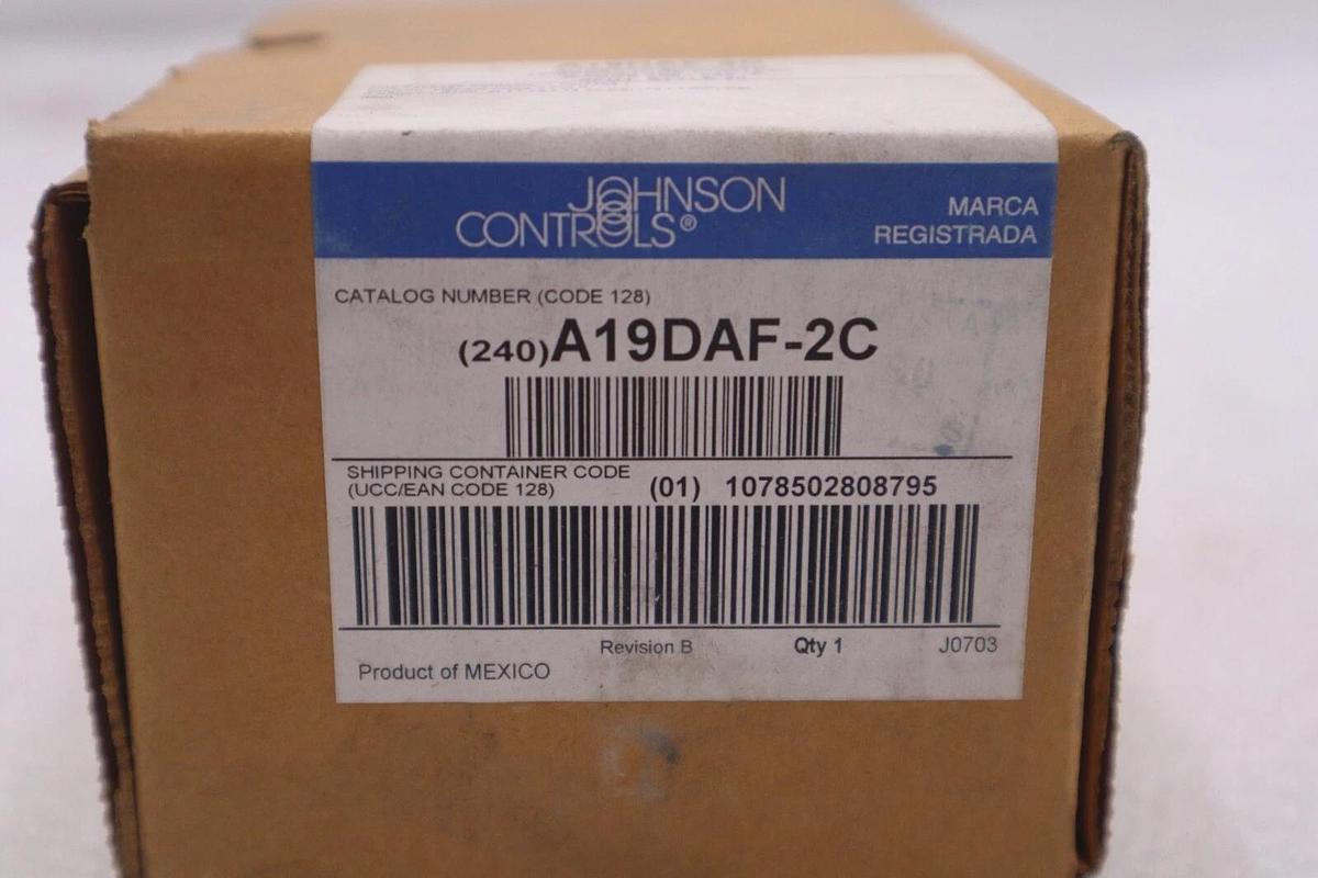 NEW OPEN BOX JOHNSON CONTROLS A19DAF-2C CONTROL SWITCH STOCK K-3119