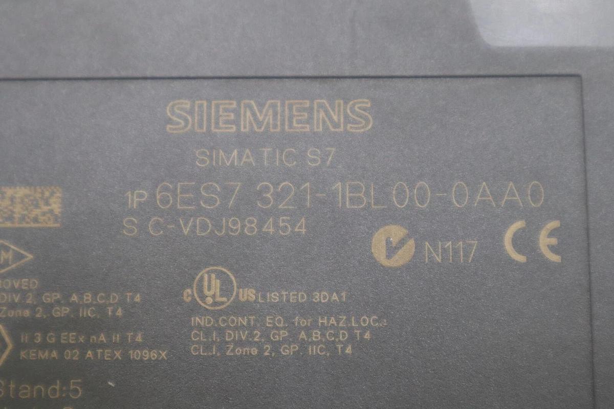 Used LOT OF 4 SIEMENS SIMATIC S7 INPUT MODULE 6ES7 321-1BL00-0AA0 STOCK K-3499