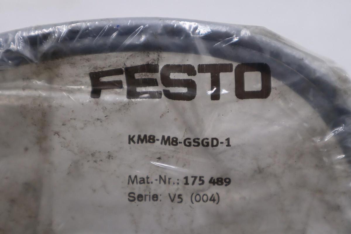 Festo KM8-M8-GSGD-1 Connecting Cable. PN: 175489 STOCK K-3913