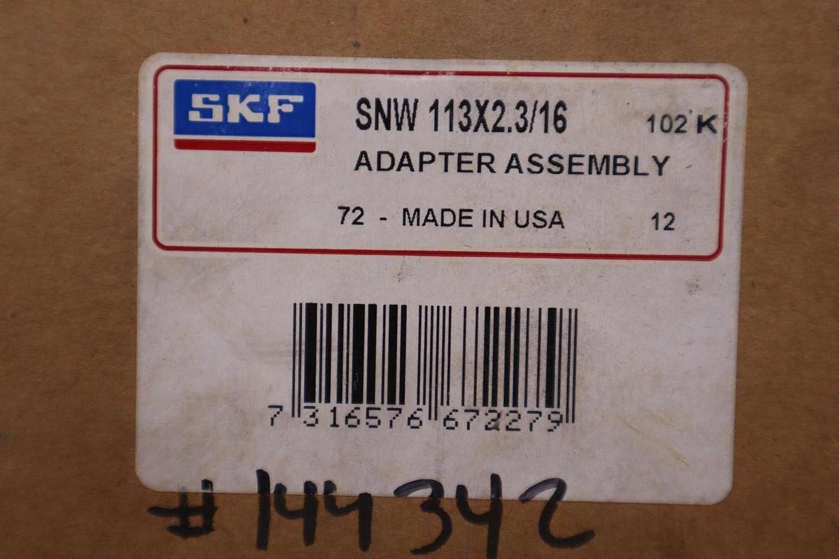 Used NEW IN BOX - SKF SNW113X2.3/16 BEARING ADAPTER SLEEVE - STOCK 5609CC