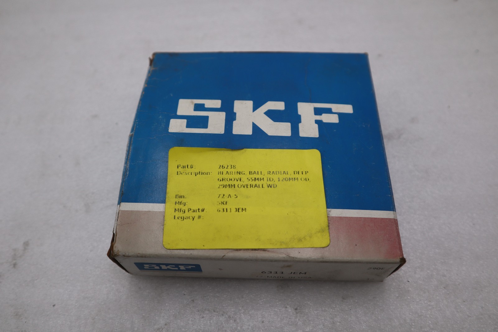 Used LOT OF 2 NEW OPEN BOX SKF Bearing 6311 JEM 6311-JEM STK K3246CC