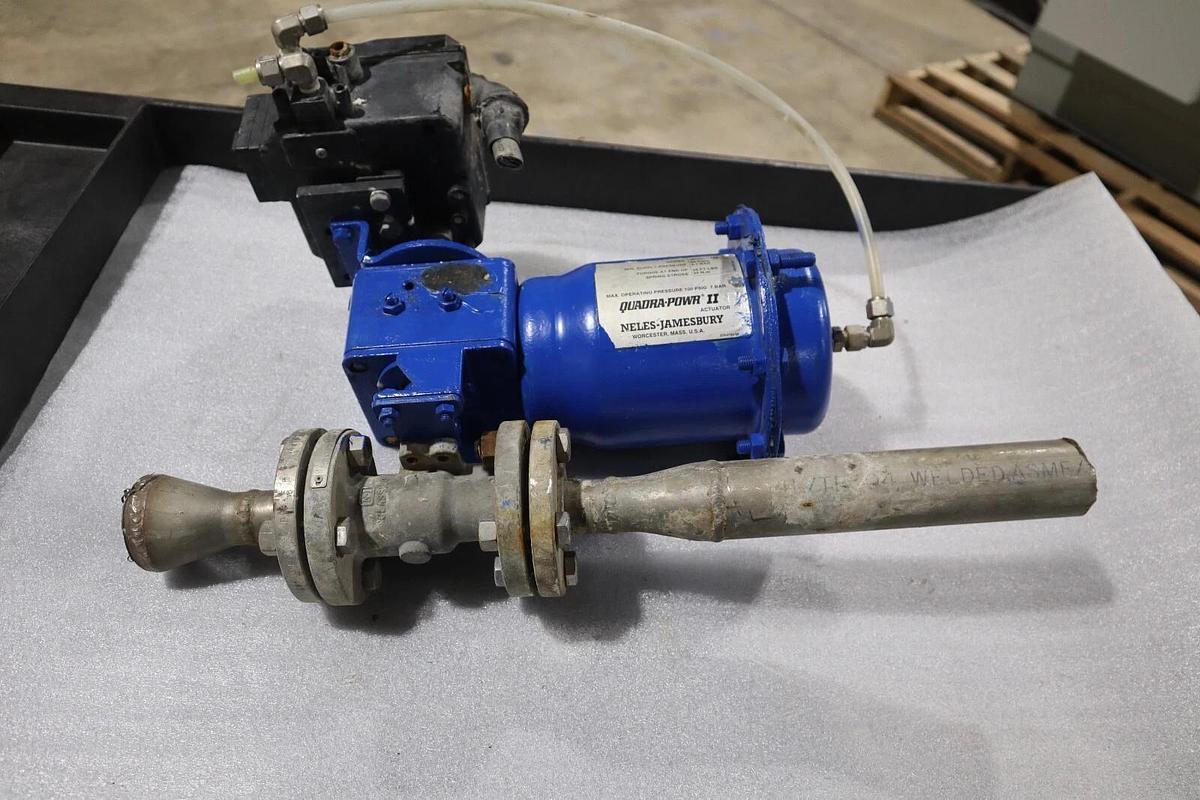 Used 1" Jamesbury Stainless Ball Valve QUADRA-POWR II STOCK S-622