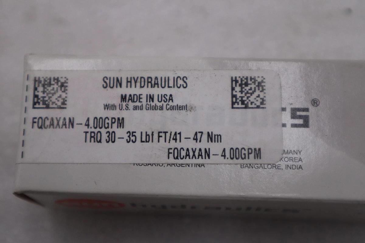 Used Sun Hydraulics Trq 30-35 Lbf Ft/41-47 Nm - NEW IN BOX - STOCK GF320A