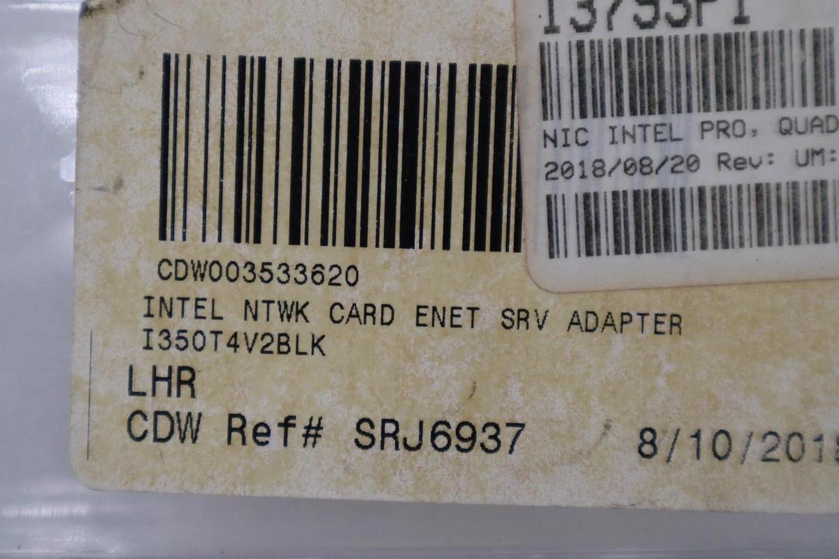 Used Intel I350-T4V2 I350-T4 PCI-E Quad Port RJ45 Gigabit Server Adapter STOCK H1035A