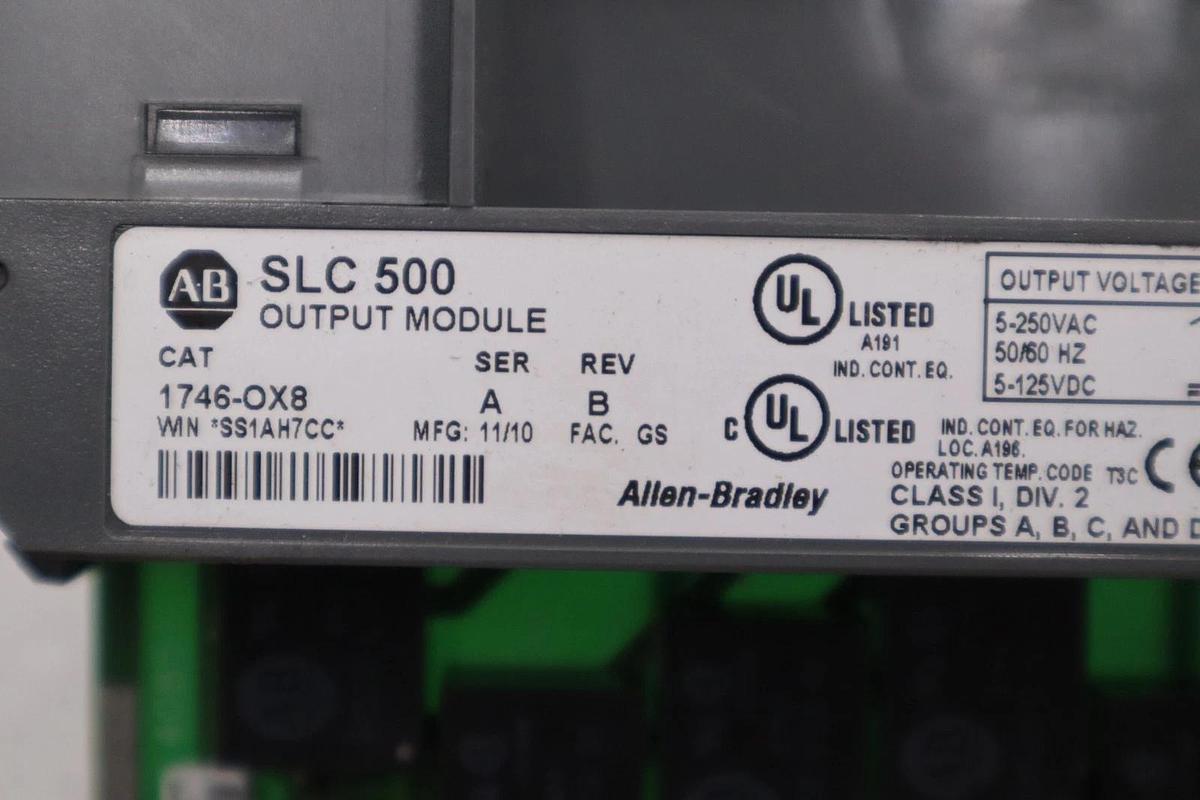 Used Allen Bradley 1746-OX8 SLC 500 PLC Output Module AB 1746OX8 STK 5357