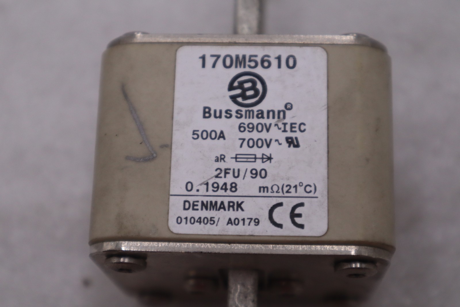Used BUSSMANN 170M5610 500A FUSE - STOCK GF728A