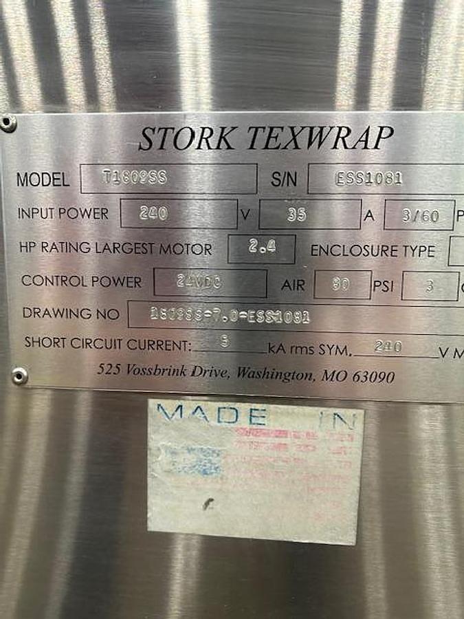 Used TEXWRAP 1809SS SERVO SIDE SEAL SHRINK WRAP SYSTEM W/ TEXWRAP 24"L ADJUSTABLE WID