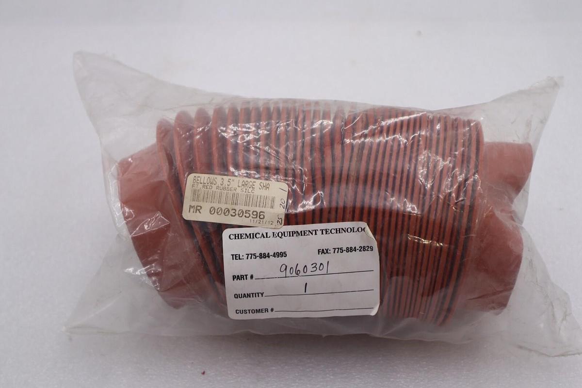 Used NEW 9060301 Bellows Orange Rubber Type Boot 4 1/2" OD 3-1/2" ID STK K1722