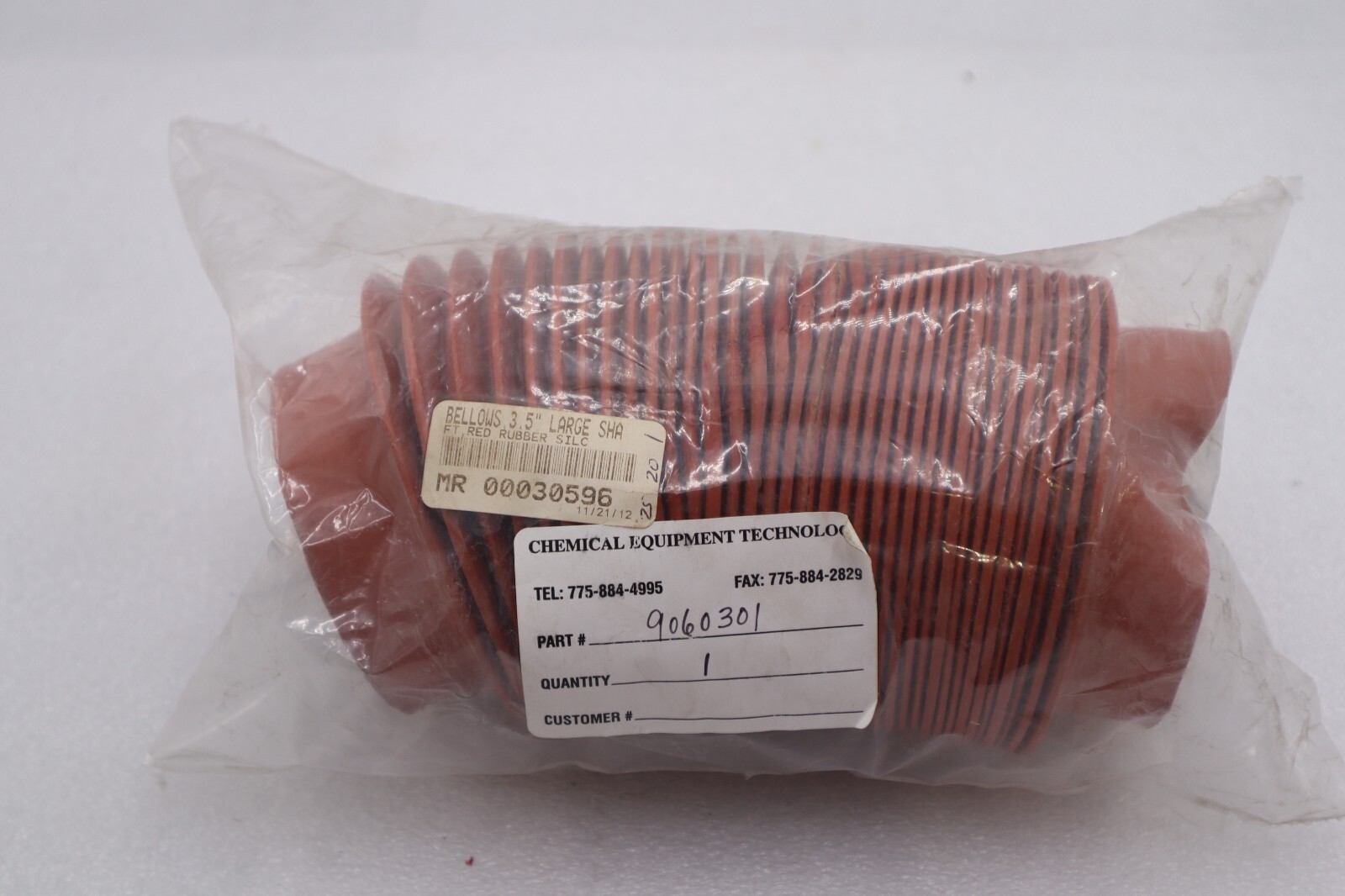 Used NEW 9060301 Bellows Orange Rubber Type Boot 4 1/2" OD 3-1/2" ID STK K1722
