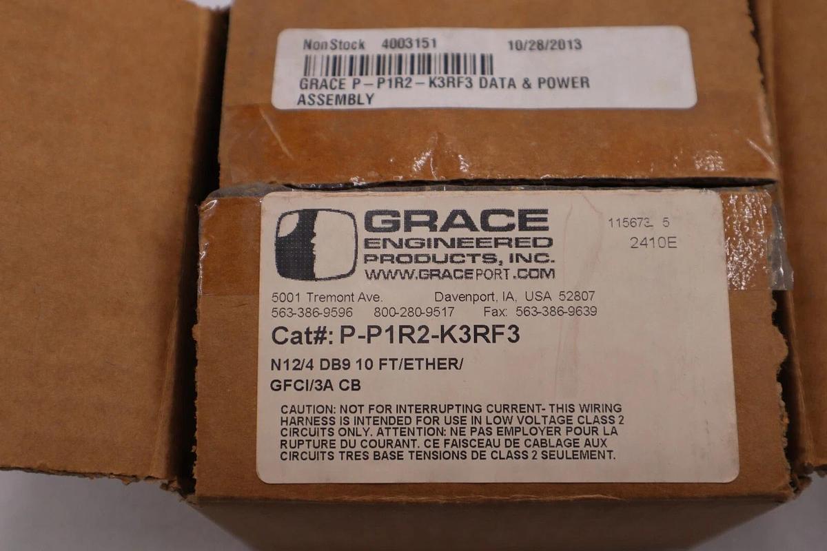 GRACE P-P1R2-K3RF3 INTERFACE DATA AND POWER ASSM. *NEW IN BOX* STOCK L-293
