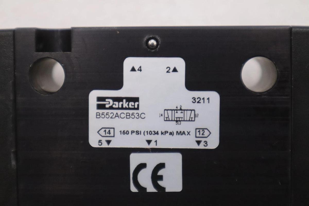 NEW OPEN BOX Parker B552ACB53C Pneumatic Solenoid Valve 150 PSI STK GF484A