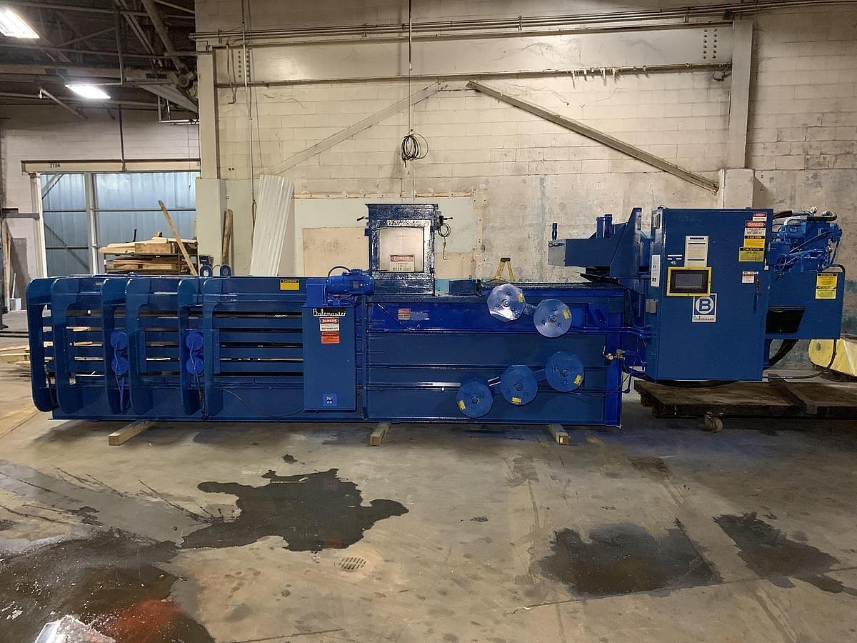 Used BALEMASTER HORITZONTAL AUTO TIE BALER 44100GL-10 TWIN 50 HP MOTORS 10" CYLINDER