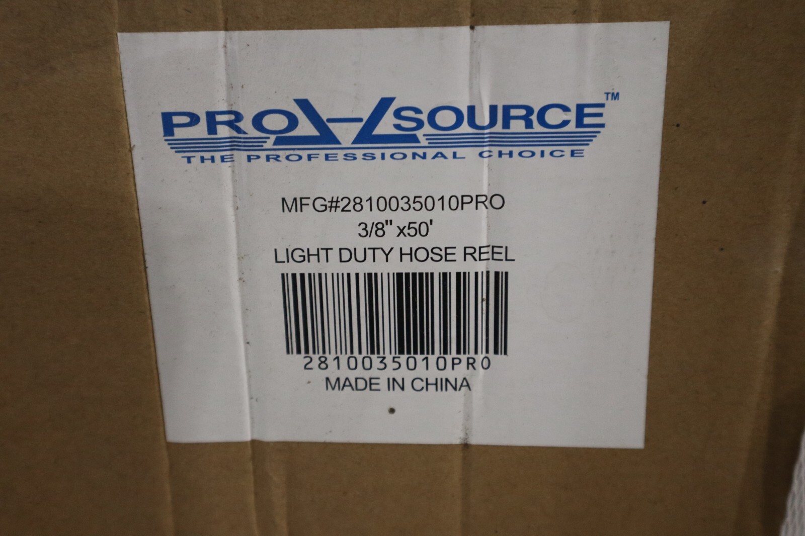 NEW PRO-SOURCE 2810035010PRO HOSE REEL WITH HOSE: 3/8" ID HOSE X 50' STOCK H753