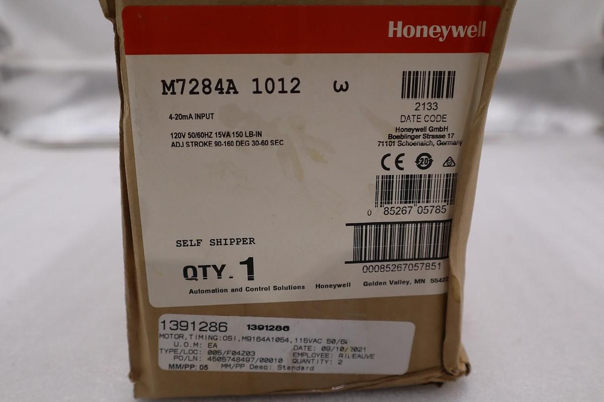 New Honeywell Modutrol Motor M7284A-1012 M7284A1012 / m7284a 1012 STOCK H831