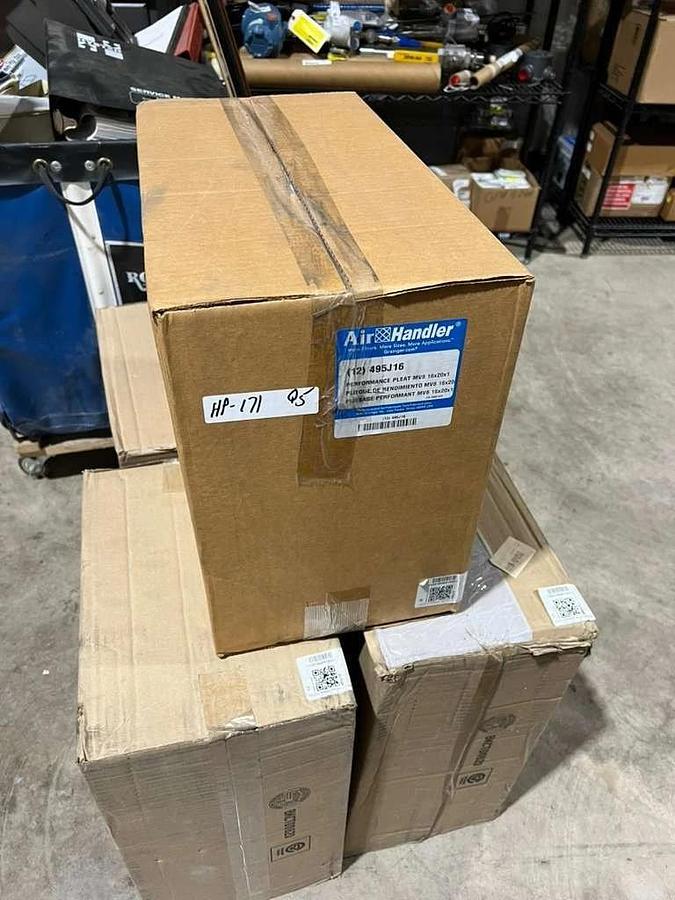Used AIR HANDLER 495J16 PK 12 Pleated Air Filter,16x20x1,MERV 8 - STOCK HP171