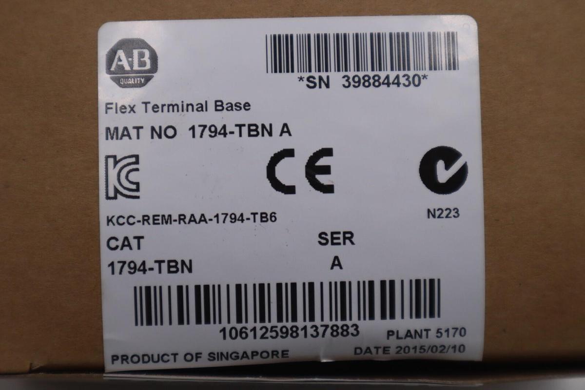 Used NEW OPEN BOX ALLEN BRADLEY AB 1794-TBN Flex Terminal Base STOCK G617A