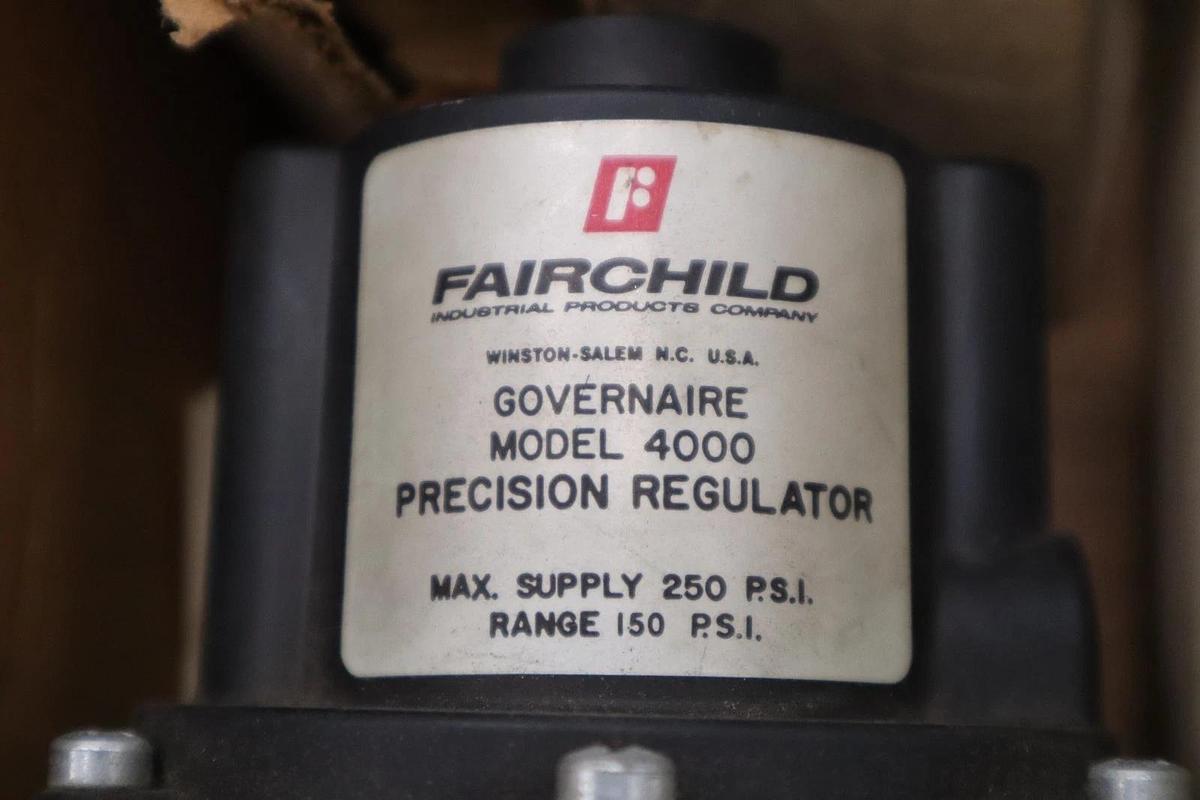 Used FAIRCHILD INDUSTRIAL PRODUCTS GOVERNAIRE MODEL 4000 PRECISION REGULATOR #2988CC