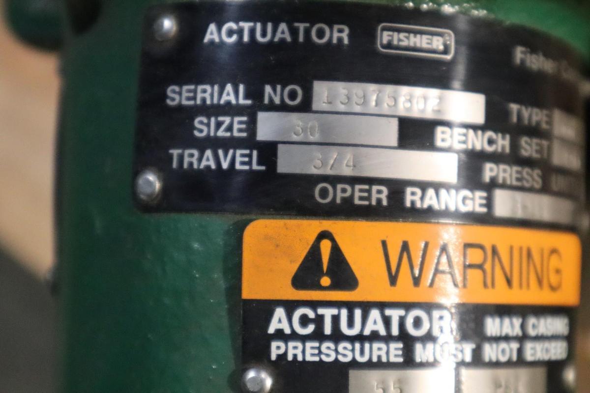Used Fisher Control Valve Size 30 With Type 667 Pneumatic Actuator