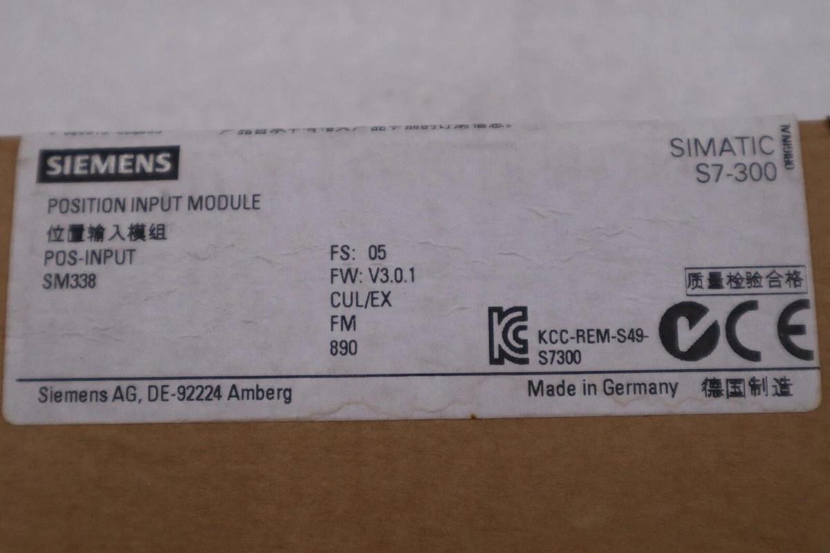Used Siemens 6ES7338-4BC01-0AB0 6ES7 338-4BC01-0AB0 New Sealed Box Stock G158A