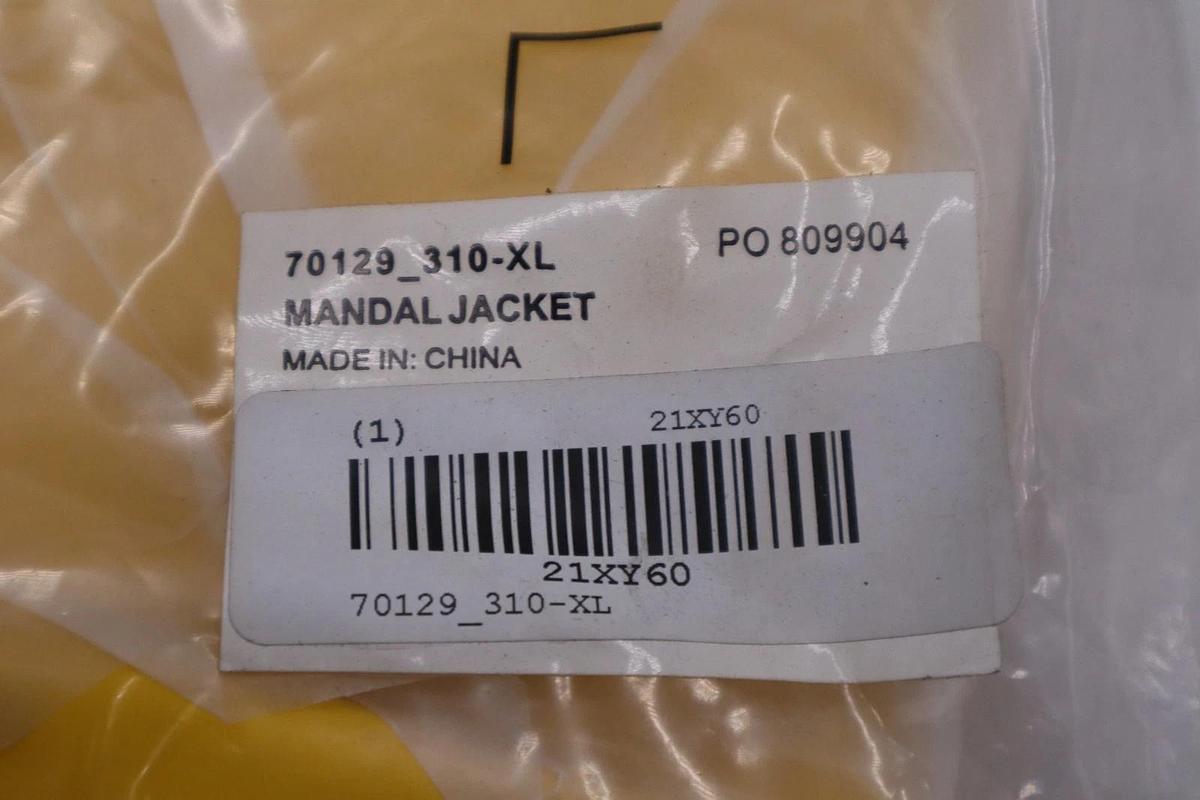 Used New Helly Hansen Mandal Rain Jacket Waterproof 70129-310 sz XL STK 5693CC