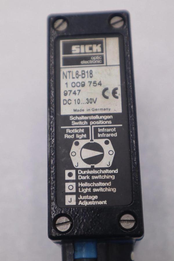 Used SICK NTL6-B18 FIBER CONTRAST SENSOR PNP/NPN NO ANALOG OUTPUT STOCK 5260