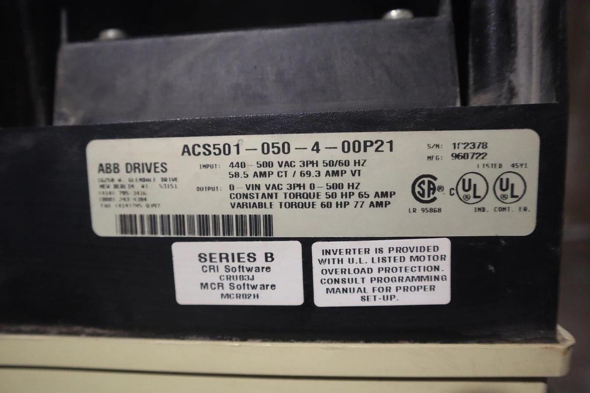 Used ABB ACS500 AC Drive ACS501-050-4-00P21 STOCK 3408-A