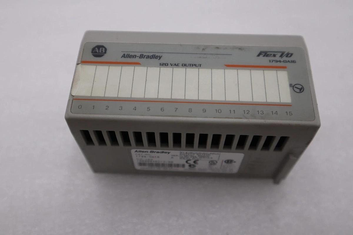 Used AB Allen-Bradley 1794-0A16 120Vac Output Module Flex I/O 16 Point STOCK H1227A