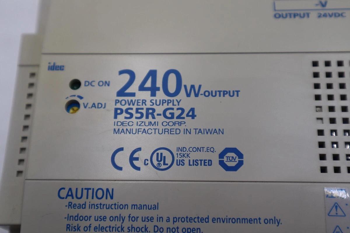 Used IDEC PS5R-G24 Power Supply:  100-240VAC 4A IN, 24VDC 10A 240W STOCK 4995