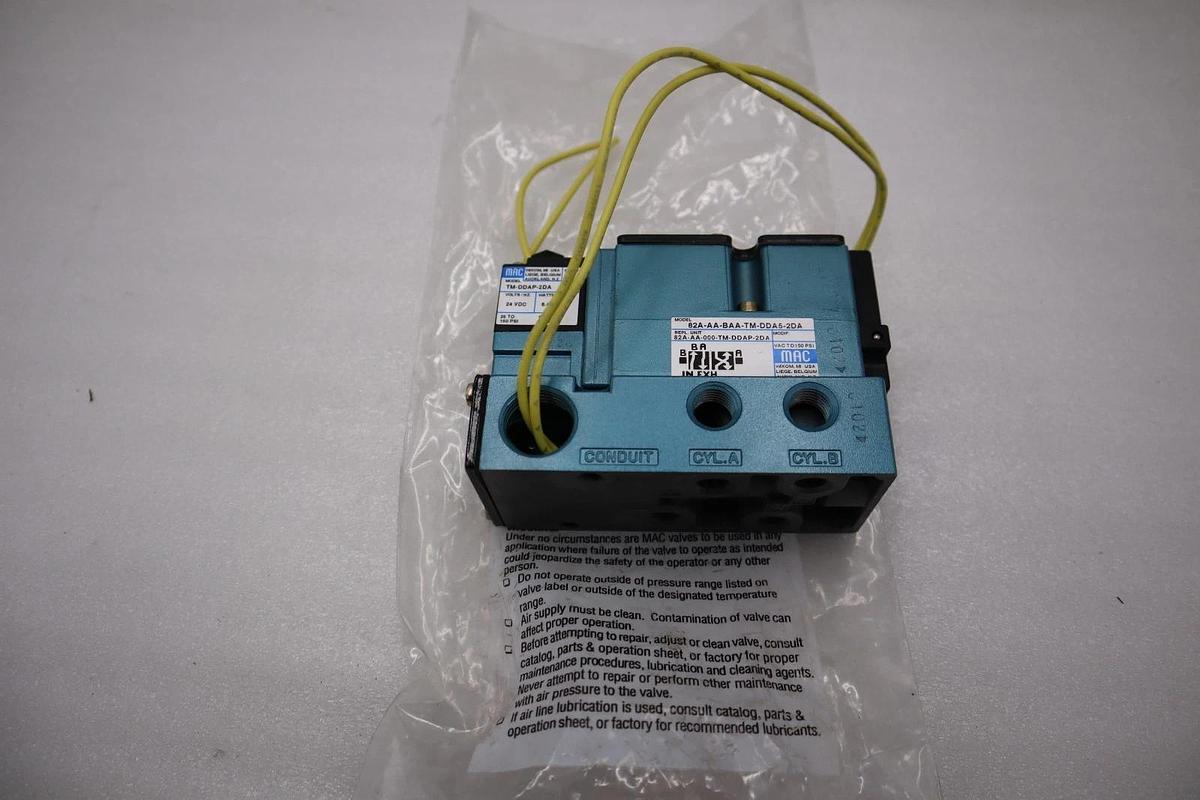 NEW MAC VALVES 82A-AA-BAA-TM-DDA5-2DA SOLENOID VALVE 82 SERIES 4-WAY STK H1462