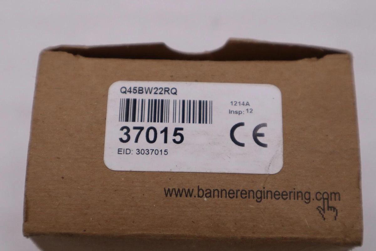 BANNER ENGINEERING Q45BW22RQ PHOTOELECTRIC SENSOR 37015 NEW UNIT STOCK H492A
