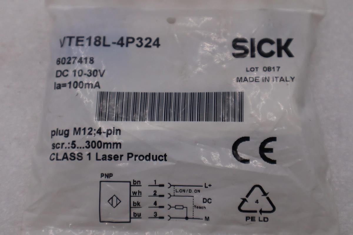SICK VTE18L-4P324/ 6027418 PHOTOELECTRIC PROXIMITY SENSOR STOCK H1591A