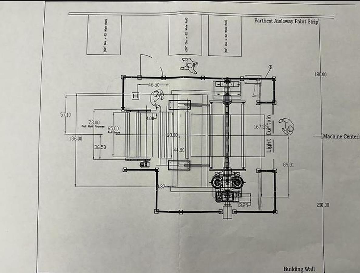 Used 65" EGAN TURRET UNWIND 50" DIAMETERS WITH FULL SPEED SPLICER
