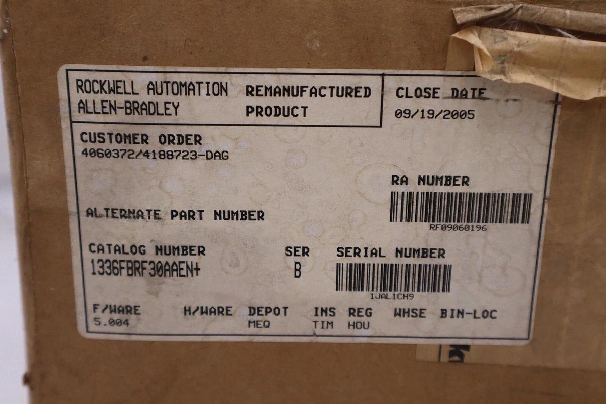 Used NEW ALLEN BRADLEY 1336F-BRF30-AA-EN AC DRIVE 380-480 VAC 2.2 KW 3 HP STOCK H113