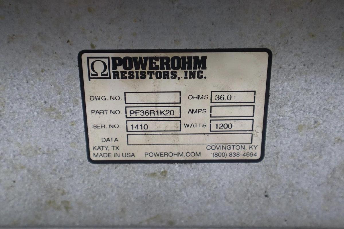 Used POWEROHM RESISTORS INC PF36R1K20 BRAKING RESISTOR USED STOCK 2055