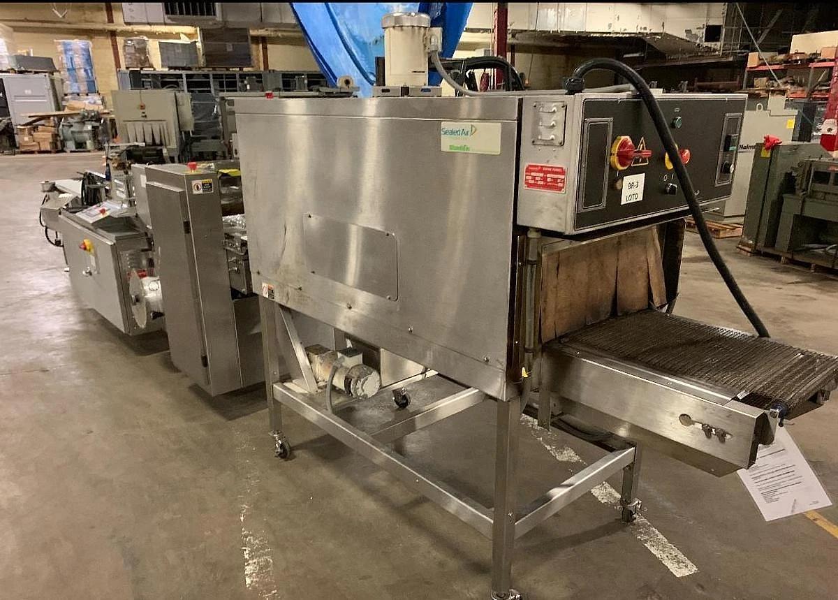 Used SHANKLIN F-1A CDA STAINLESS STEEL FOOD GRADE SIDE SEAL SHRINK WRAPPER