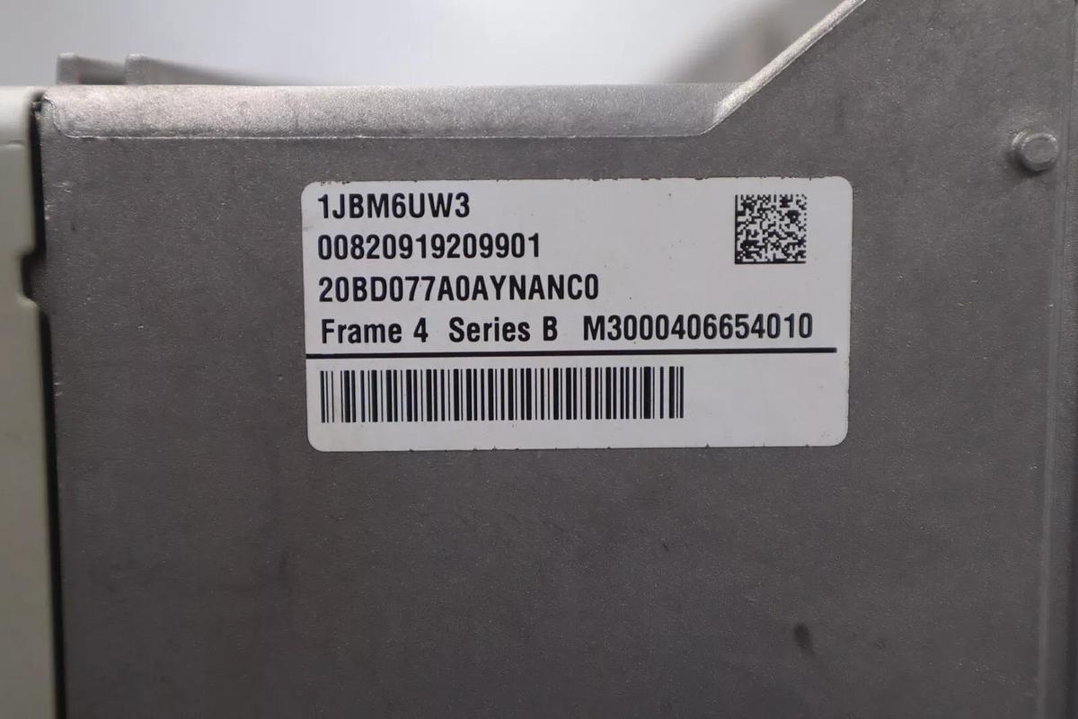 Used ALLEN BRADLEY 20BD077A0AYNANC0 AC DRIVE POWERFLEX 700 480V AC 60 HZ 60 HP #2109C