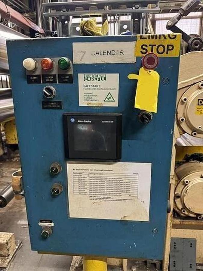 Used 68" BLACK CLAWSON 2 ROLL CALENDAR STACK