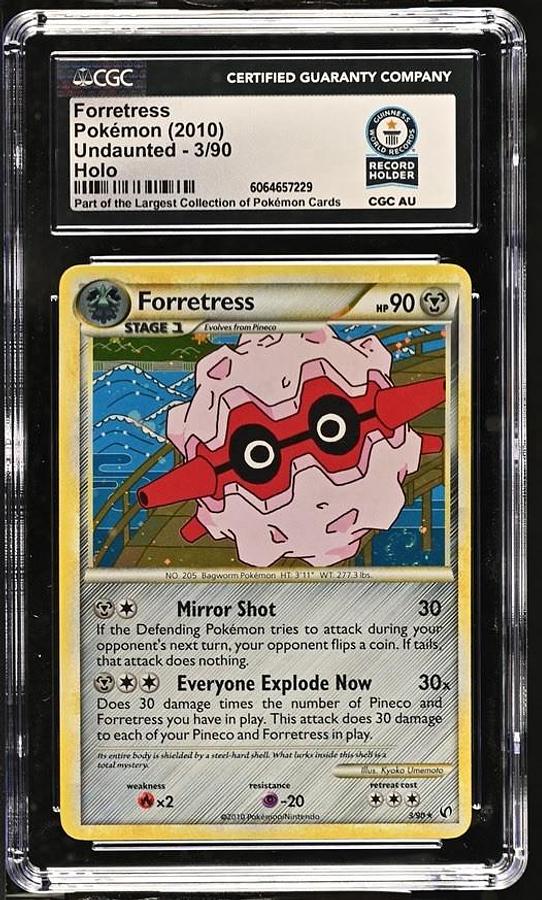 Used 2010 Pokemon Forretress Undaunted Holo Rare #3 CGC GUINNESS WORLD RECORD 1/1
