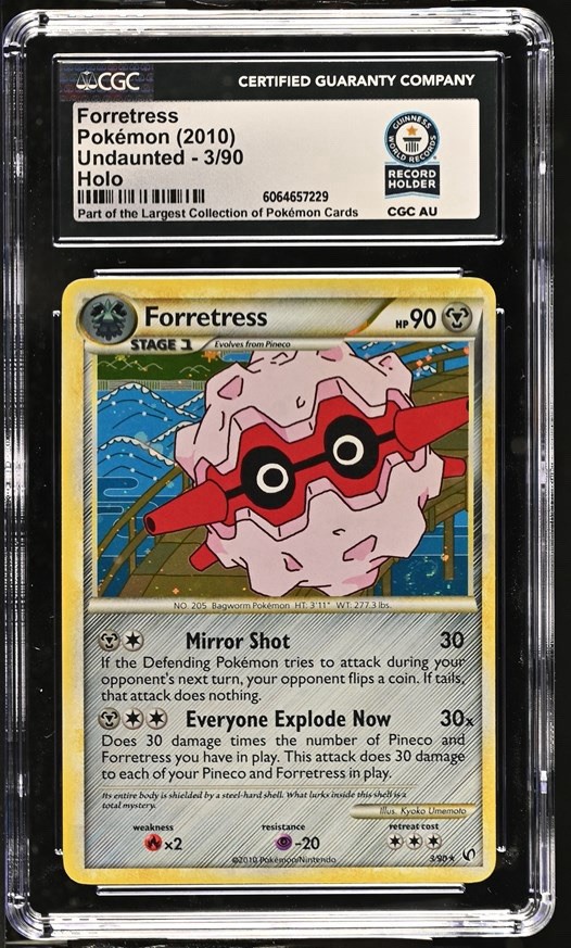 Used 2010 Pokemon Forretress Undaunted Holo Rare #3 CGC GUINNESS WORLD RECORD 1/1