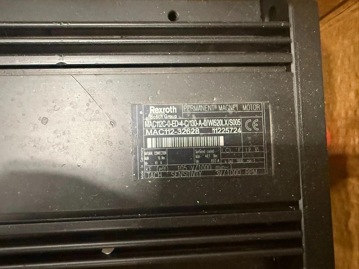 Used MAC112C-0-ED-4-C/130-A-0/WI520LX/S005 INDRAMAT SERVO MOTOR NEW IN BOX STOCK HP39