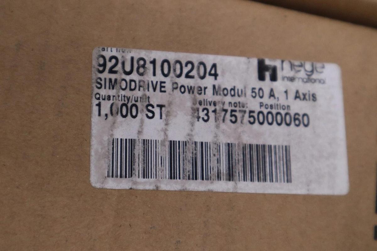 6SN1123-1AA00-0CA2 NEW SIEMENS SIMODRIVE Power Module NEW IN BOX STOCK H84 4025515019435