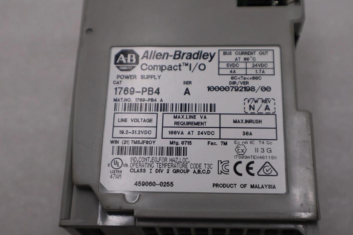 NEW OPEN BOX   Allen-Bradley AB 1769-PB4 Compact Power Supply 1769PB4 STK H989A