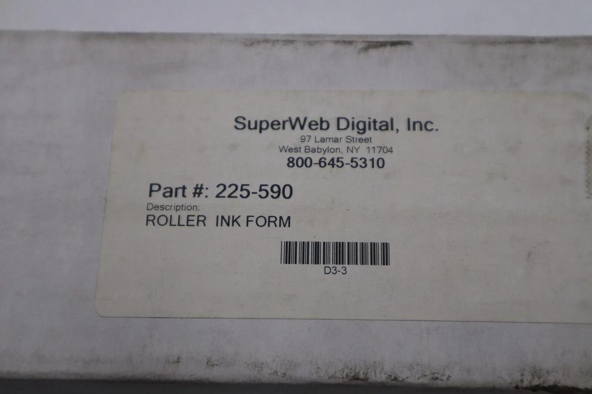 NEW SUPERWEB INK DISTRIBUTOR ROLLER PART 225-590 STOCK W-42