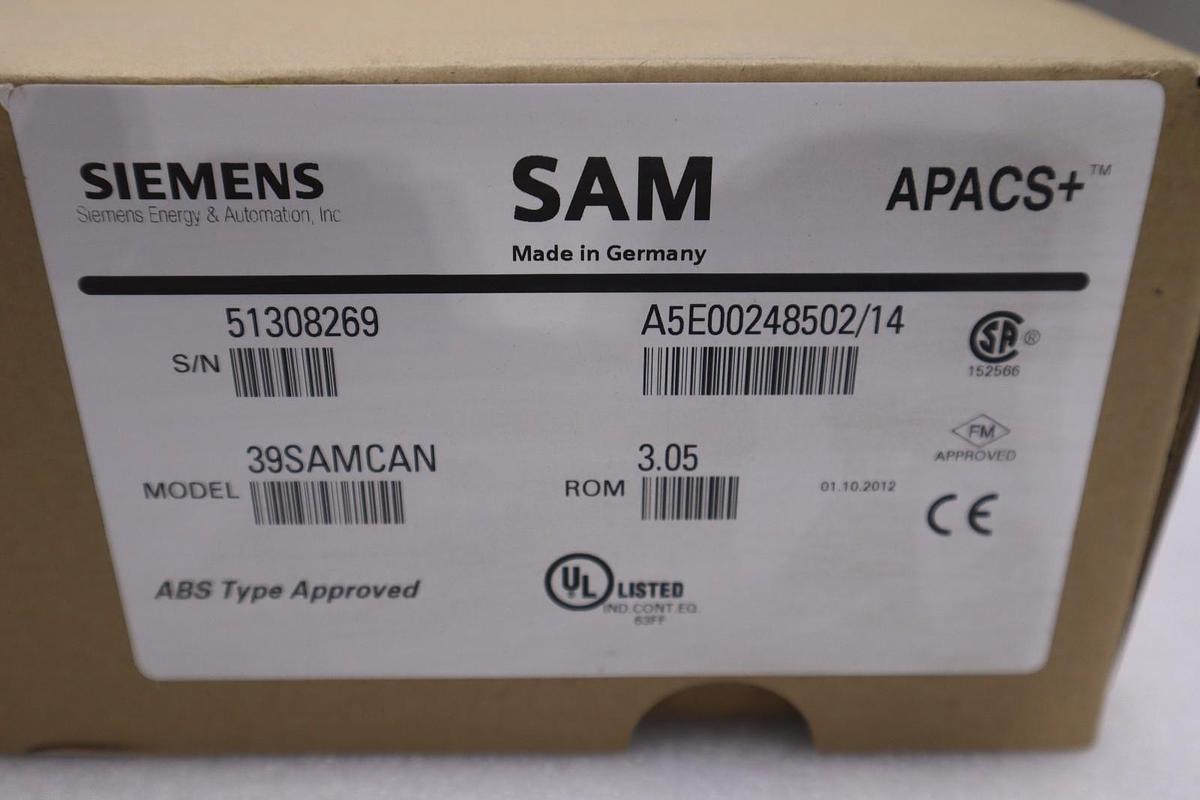 Used NEW Siemens Sam 39SAMCAN Apacs+ Standard Analog Module STK SGF143