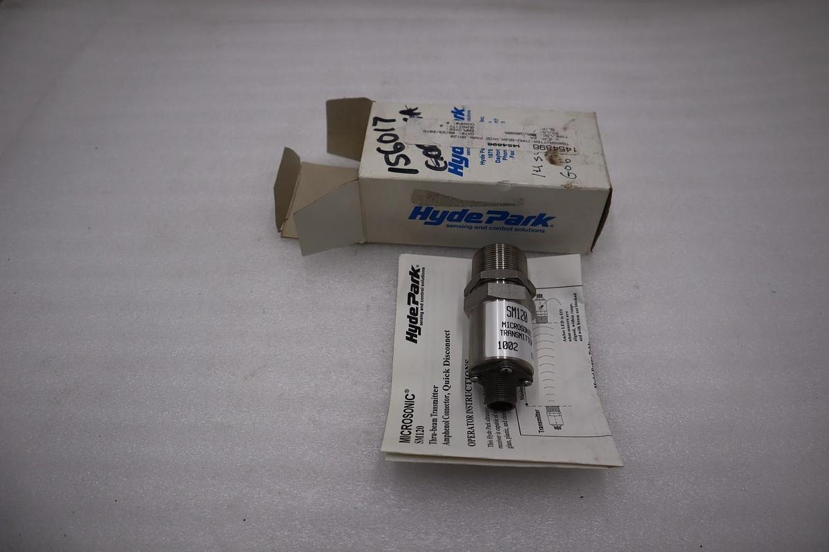 SCHNEIDER ELECTRIC SM120 THRU BEAM TRANSMITTER 15 VDC 60 MA MICROSONIC #H756A