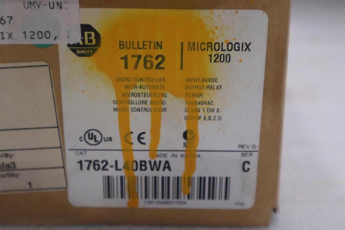 Allen-Bradley 1762-L40BWA /C MicroLogix 1200 40 Point Controller - NEW - GF972